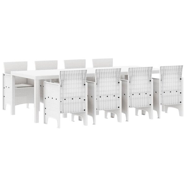 vidaXL Ensemble de salle à manger pour jardin 9 Pièces Gris clair