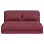 vidaXL Fauteuil de sol ajustable Bordeaux Tissu