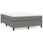 vidaXL Cadre de lit sans matelas gris foncé 140x190 cm tissu