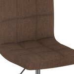 vidaXL Chaise pivotante de salle à manger Marron Tissu