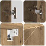 vidaXL Armoire Miroir Montage mural Chêne artisanal 80 x 17 x 55 cm
