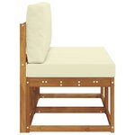 vidaXL 2 Pièce Sofa de milieu extérieur Bois d'Acacia Massif