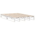 vidaXL Lit bibliothèque sans matelas blanc 140x190 cm bois massif