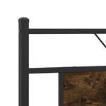 vidaXL Cadre de lit en métal sans matelas chêne fumé 180x200 cm