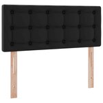 vidaXL Lit avec rangement et matelas Noir 120 x 190 cm Simili cuir