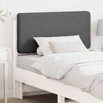 vidaXL Tête de lit capitonnée Blanc et gris clair 75 cm Pin massif