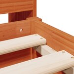 vidaXL Lit bibliothèque sans matelas cire marron 135x190 cm pin massif