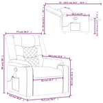 vidaXL Fauteuil de massage inclinable Gris foncé Tissu