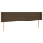 vidaXL Tête de lit à LED Marron foncé 203x16x78/88 cm Tissu