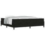 vidaXL Cadre de lit avec matelas Noir 200 x 200 cm tissu