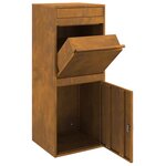 vidaXL Boîte de dépôt de colis Rouillé 41 x 38 x 103 cm Acier patiné