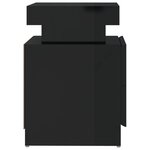 vidaXL Table de chevet Noir brillant 45x35x52 cm Aggloméré