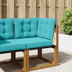 vidaXL Coussin de canapé d'extérieur 3 Pièces Turquoise Polyester