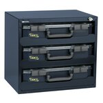 Raaco caisson de rangement 136389 avec 3 mallettes carrylite 80