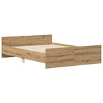 vidaXL Cadre de lit sans matelas chêne artisanal 135x190 cm