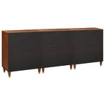 vidaXL Ensemble de Meubles de Rangement 3 Pièces Marron 180 x 33 x 75 cm