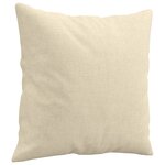 vidaXL Ensemble de canapés 3 Pièces avec coussins crème tissu