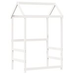 vidaXL Cadre de lit avec toit blanc 80x200 cm bois massif de pin