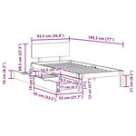 vidaXL Cadre de lit avec tiroirs sans matelas 90x190 cm