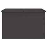 vidaXL Boîte de Rangement Extérieure Noir 80 x 50 5 x 50 cm Acier