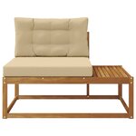 vidaXL Canapé d'extérieur extrémité Naturel 115 x 83 x 73 cm