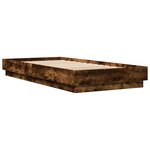 vidaXL Cadre de lit au sol Chêne fumé 80 x 200 cm Bois d'ingénierie
