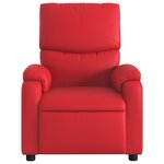 vidaXL Fauteuil de massage inclinable électrique rouge similicuir