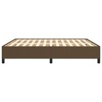 vidaXL Cadre de lit sans matelas marron foncé 180x200 cm tissu