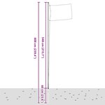 vidaXL Drapeau de la Croatie et mât 6 08 m Aluminium