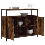 vidaXL Buffet chêne fumé 100x35x80 cm bois d'ingénierie