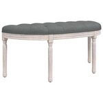 vidaXL Banc Gris foncé 110 5x45x49 cm Tissu