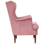 vidaXL Fauteuil Rose Velours