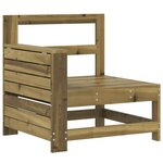 vidaXL Salon de jardin 10 Pièces bois de pin imprégné