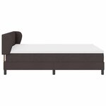 vidaXL Lit boxspring avec matelas Marron foncé 160 x 200 cm tissu