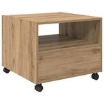 vidaXL Table basse chêne artisanal 55 x 55 x 45 cm Bois d'ingénierie