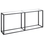 vidaXL Table console Transparent 180x35x75 5 cm Verre trempé