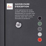 Boîte à colis Large Noir 2 portes Acier galvanisé SMART PARCEL BOX™