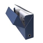 Boite transfert Dos 90mm papier toilé - Bleu foncé x 5 EXACOMPTA