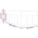 vidaXL Cadre de lit avec matelas Taupe 90 x 200 cm tissu
