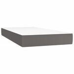 vidaXL Sommier à lattes de lit avec matelas Gris 100x200 cm Similicuir