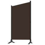 vidaXL Cloison de séparation 3 panneaux Marron 260x180 cm