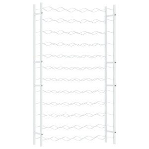 vidaXL Casier à bouteilles pour 72 bouteilles Blanc Métal