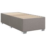 vidaXL Sommier à lattes de lit avec matelas Taupe 90x200 cm Tissu