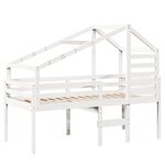 vidaXL Lit haut sans matelas blanc 90x190 cm bois de pin massif