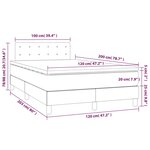 vidaXL Sommier à lattes de lit avec matelas LED Vert foncé 120x200 cm