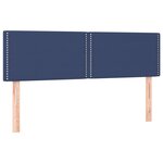 vidaXL Sommier à lattes de lit avec matelas Bleu 140x190 cm Tissu