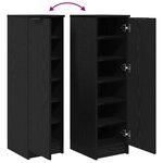 vidaXL Meuble à chaussures avec étagère Chêne noir 29.5 x 35 x 101 cm