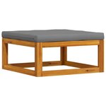 vidaXL Salon de jardin 3 Pièces avec coussins Bois d'acacia solide