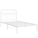 vidaXL Cadre de lit métal sans matelas et tête de lit blanc 100x190 cm