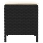 vidaXL 2 pc Pouf de Jardin Rotin PE Noir et Crème